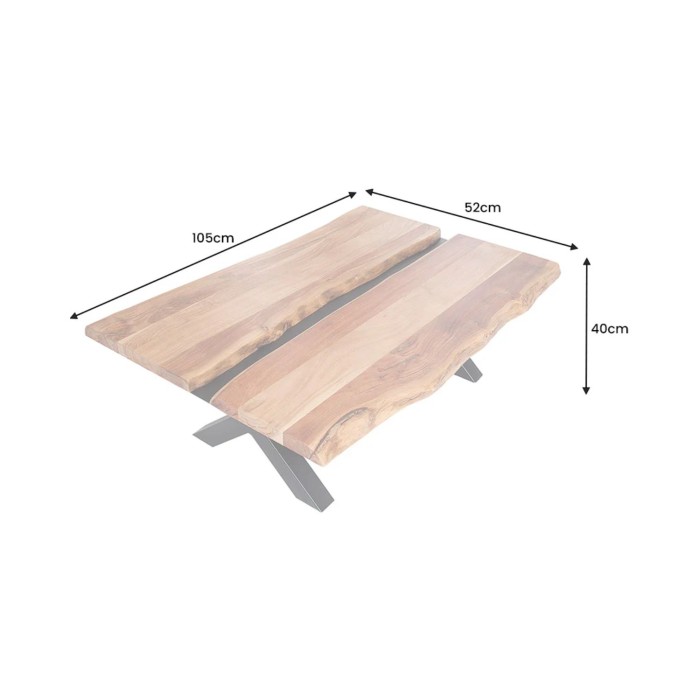 Table basse ORKAN 105cm dimensions