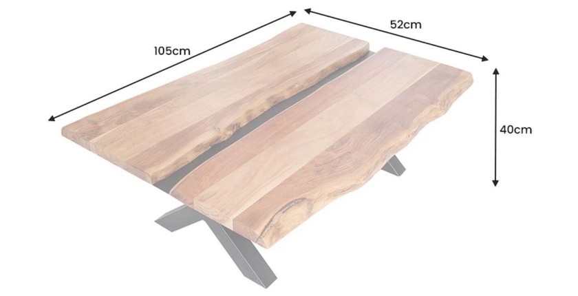 Table basse ORKAN 105cm dimensions