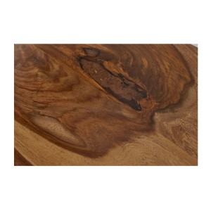 Zoom sur le plateau de la table basse ORKAN 110cm en bois de Sheesham