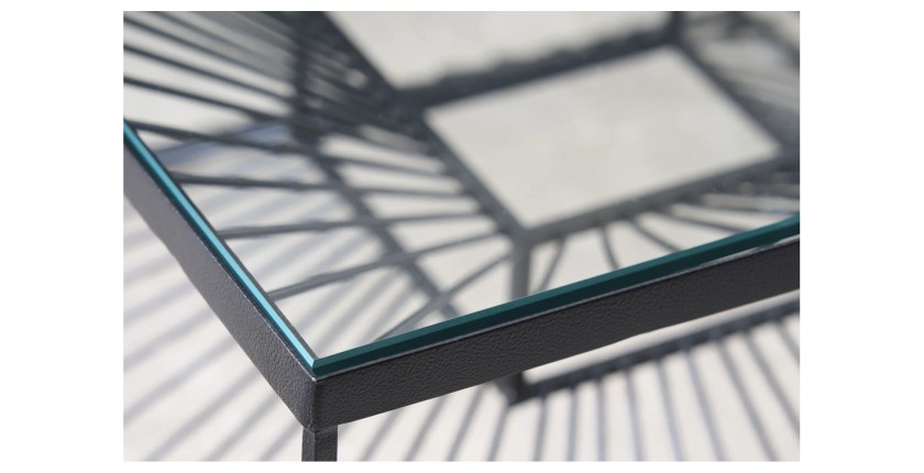 Zoom sur le plateau de la table basse KOSMOS 60cm