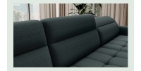 Canapé d’angle convertible BERTHO 306 cm vert foncé – Angle droit avec coffre 