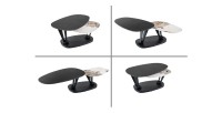 Table basse ORBIS avec plateau texturé et aspect marbre