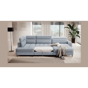 Table basse ORBIS avec plateau texturé et aspect marbre avec plateaux l'un sous l'autre