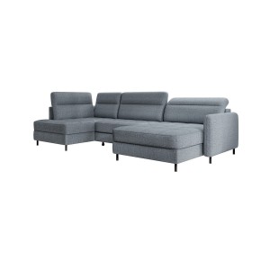 Zoom sur le plateau noir de la table basse ORBIS avec plateau texturé et aspect marbre