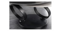 Zoom sur les anneaux de la table basse SOLYNE noire et grise