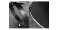 Zoom sur les détails de la table basse SOLYNE noire et grise