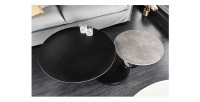 Table basse SOLYNE noire et grise vue de haut