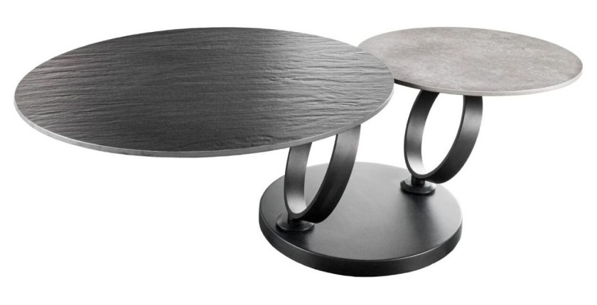 Table basse SOLYNE noire et grise