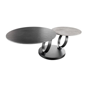 Table basse SOLYNE noire et grise
