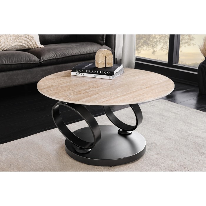 Table basse SOLYNE avec uniquement le plateau beige
