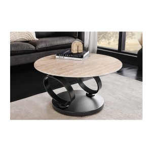 Table basse SOLYNE avec uniquement le plateau beige
