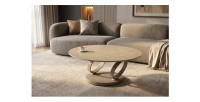 Table basse SOLYNE avec un seul plateau beige