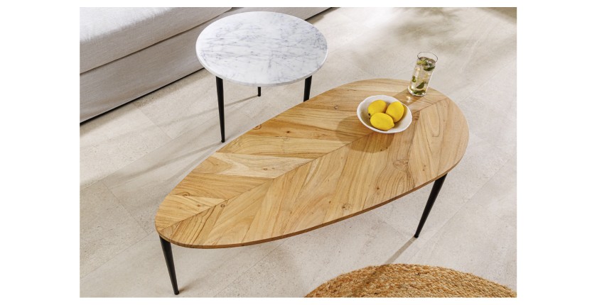 Table basse NOARA vue de haut rapprochée
