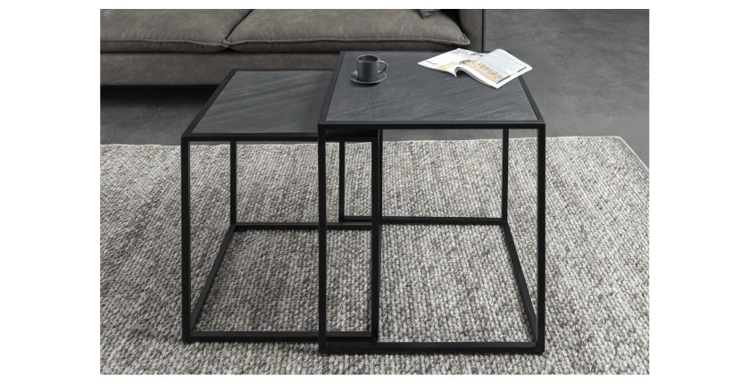 Table basse VULKARA vue de face dans un décor 3D