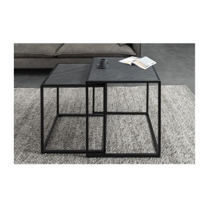Table basse VULKARA vue de face dans un décor 3D