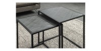 Zoom sur les plateaux de la table basse VULKARA