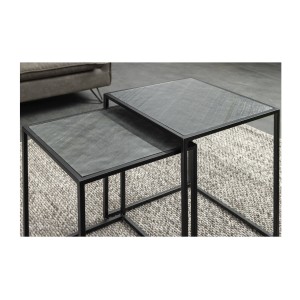 Zoom sur les plateaux de la table basse VULKARA