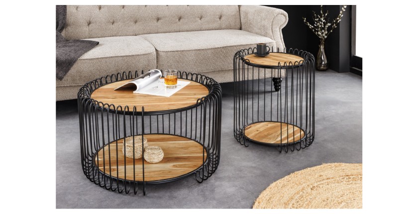 Table basse RONDEL 73cm avec une autre table basse RONDEL