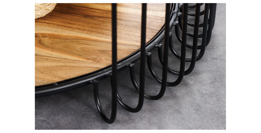 Zoom sur le sous-plateau de la table basse RONDEL 73cm