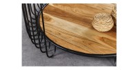 Zoom sur la jonction entre le sous-plateau et la structure de la table basse RONDEL 73cm