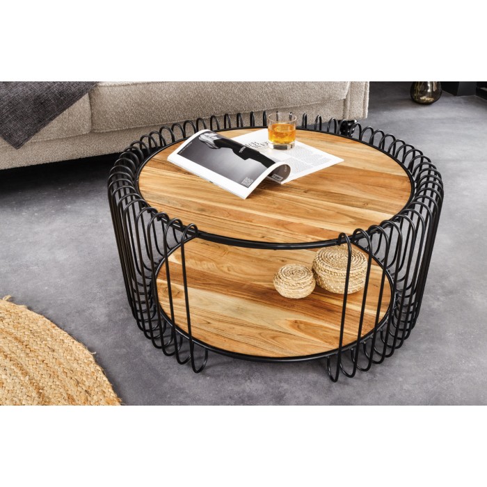 Table basse RONDEL 73cm vue de haut