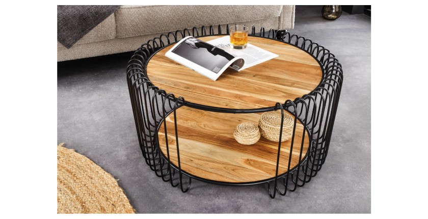 Table basse RONDEL 73cm vue de haut