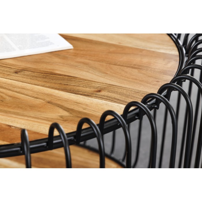 Zoom sur le plateau de la table basse RONDEL 73cm