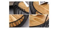 Zoom sur les détails de la table basse RONDEL 73cm