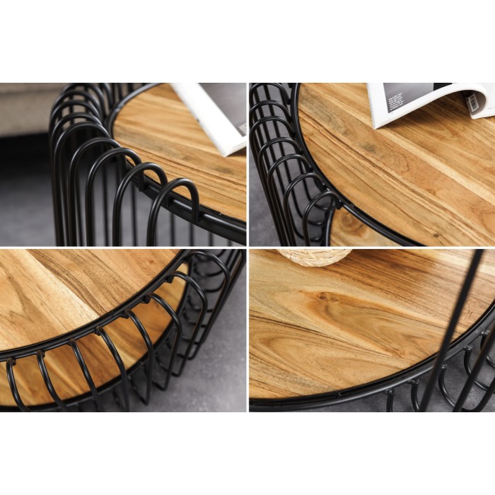 Zoom sur les détails de la table basse RONDEL 73cm