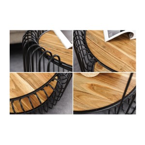 Zoom sur les détails de la table basse RONDEL 73cm