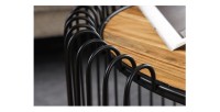 Zoom sur la structure et le plateau de la table basse RONDEL 73cm