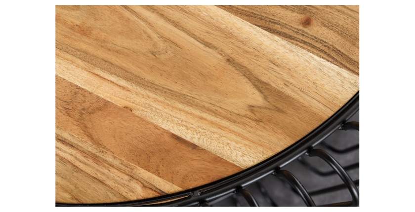 Zoom sur la matière du plateau de la table basse RONDEL 73cm