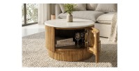 Table basse YONA vue de haut avec porte ouverte