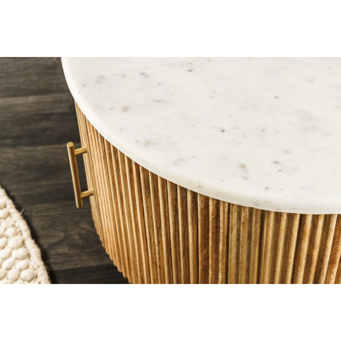 Zoom sur l'arrondi de la table basse YONA