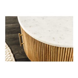 Zoom sur l'arrondi de la table basse YONA