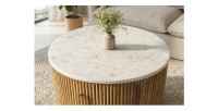 Zoom sur le plateau de la table basse YONA