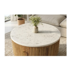 Zoom sur le plateau de la table basse YONA