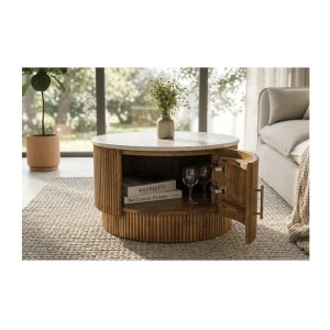 Table basse YONA avec porte ouverte