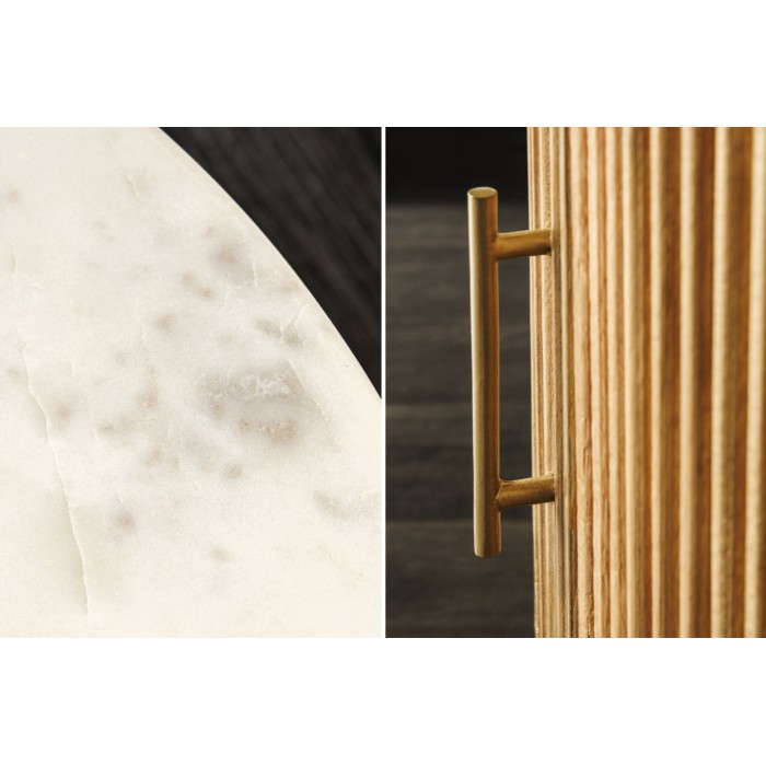 Zoom sur les détails de la table basse YONA