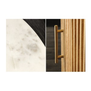 Zoom sur les détails de la table basse YONA
