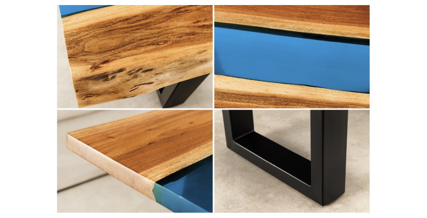 Zoom sur les détails de la table basse LAGUNA 110cm
