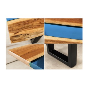 Zoom sur les détails de la table basse LAGUNA 110cm