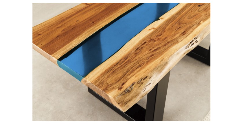 Zoom sur le plateau de la table basse LAGUNA 110cm