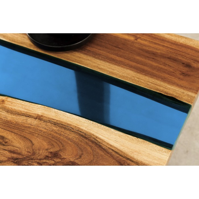 Zoom sur la résine Epoxy de la table basse LAGUNA 110cm