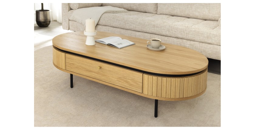 Table basse SOREN 120cm vue de haut
