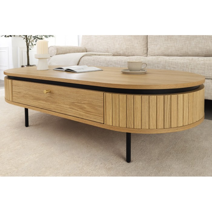 Table basse SOREN 120cm vue de côté