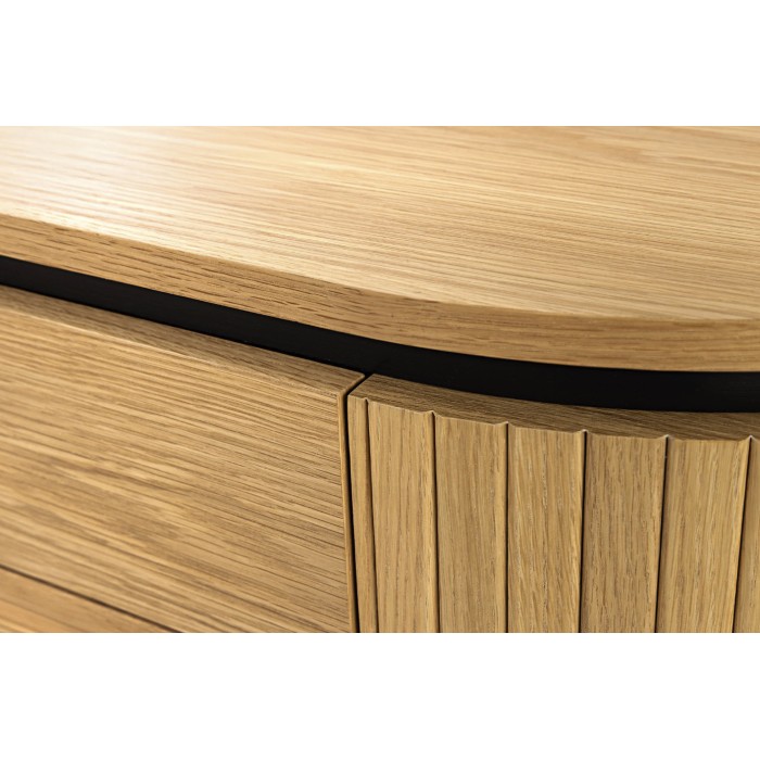 Zoom sur la tranche de la table basse SOREN 120cm