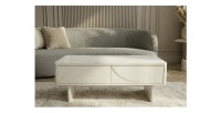 Table basse MIYA blanche vue de face
