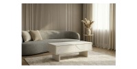 Table basse MIYA blanche mise en situation
