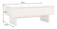 Table basse MIYA blanche dimensions